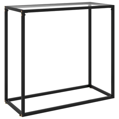 vidaXL - Wandtafel - 80x35x75 - cm - gehard - glas - transparant