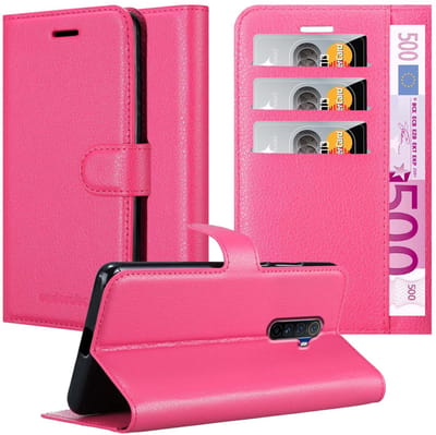 Cadorabo Hoesje geschikt voor Realme X2 PRO / Oppo Reno Ace in KERSEN ROZE - Beschermhoes met magnetische sluiting, standfunctie en kaartvakje Book Case Cover Etui