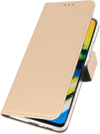 Booktype Telefoonhoesjes - Bookcase Hoesje - Wallet Case - Geschikt voor Samsung Galaxy A11 - Goud