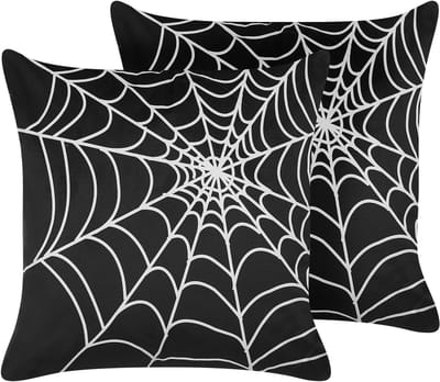 LYCORIS - Sierkussen set van 2 - Zwart - 45 x 45 cm - Fluweel