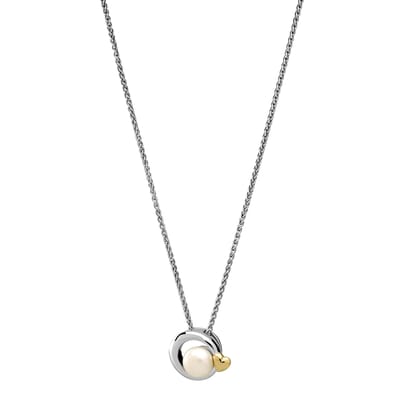 Orphelia 'Mathilde' Dames 925 Zilveren Ketting met Hanger - Zilver/Goud ZH-7510/G