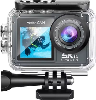 Action Camera 5K - Vlog Camera - Onderwater Camera - Waterdicht tot 30M - Handycam - Actie Camera - 24MP - Ultra 4K met 60 FPS - Beeldstabilisatie EIS