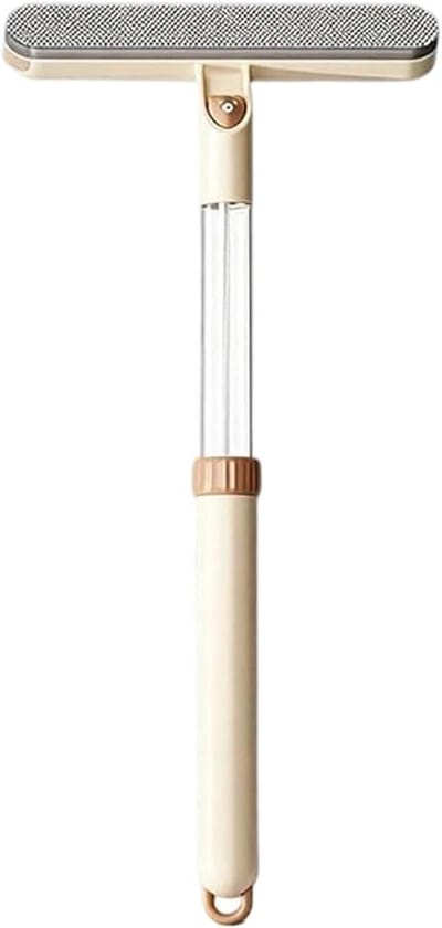 Raamwisser Steel - Glasreiniger Borstel - Ramen Schoonmaken - Uitschuifbaar Hoekontwerp - 53 cm - Khaki