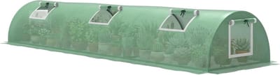 Mini Kas - Kweekkas Tunnel - Planten Kweken - UV-bestendig PE - 300 x 80 x 45 cm - Groen