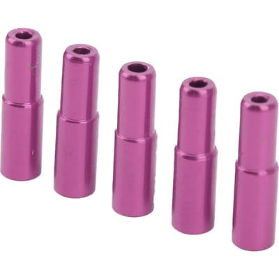 DUUTI 5 pièces 5mm Embouts de Câble de Frein de Vélo Cosses à Sertir Alliage d'Aluminium Embouts de Manette pour Vélos de Route et de Montagne Violet violet