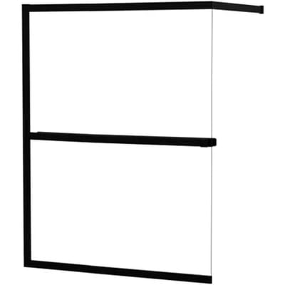 Allibert Inloopdouche Lexie 160x200cm - Mat Zwart Profiel - 8 Mm Helder Glas