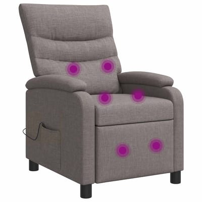 vidaXL - Massage - Relaxstoel - Taupe - Stof