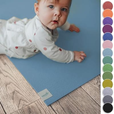 Sanosoft® Kruipmat, gemaakt in Duitsland, Öko-Tex, anti-slip, 120 x 140 cm, lichtblauw