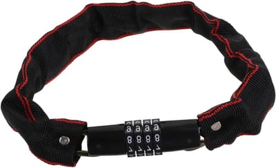 Fietsslot Met Wachtwoord - Antidiefstal Kettingslot - Fiets Beveiligen - Aluminiumlegering - 60 cm Lengte - Zwart