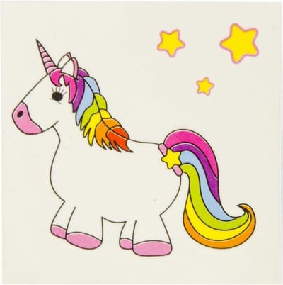Eenhoorn Plakplaatje Tijdelijke Tatoeage | 4 Tattoos Unicorn