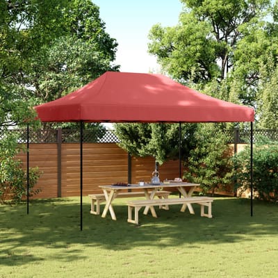 vidaXL - Partytent - inklapbaar - pop-up - 410x279x315 - cm - bordeauxrood
