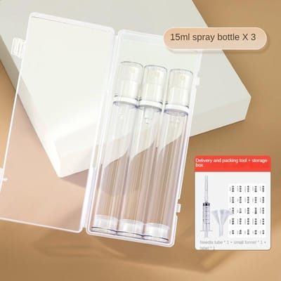 1 Set 15ML Lege Hervulbare Airless Vacuümpomp Crème Lotion en Spray Draagbare Fles Set Sample Verpakking voor Toiletartikelen