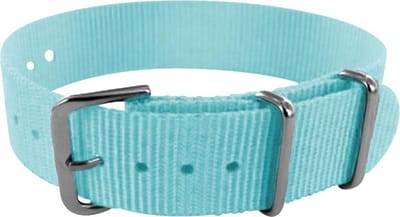 Max Horlogeband 5 NTS042 Nato Horlogeband - Ø18 mm - Lichtblauw / Zilverkleurig