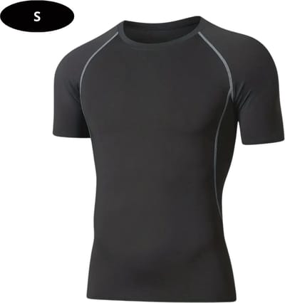 Livano Sportshirt Heren - Sport - Fitness - Compressie Shirt - Corrigerend Hemd - Sportkleding - Mannen - Grijs - S