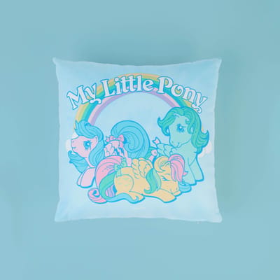 My Little Pony Retro Rainbow Square Cushion - 40x40cm - Soft Touch