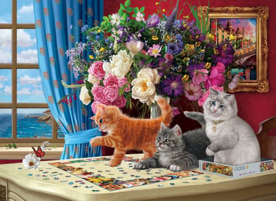 Eurographics - Raadselachtige katten [Puzzling Cats] - Image World - 1000 stukjes 68×48cm (b×h) - Legpuzzel
