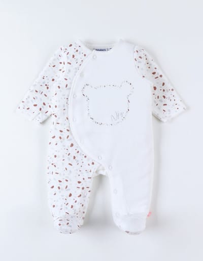 Noukie's - Pyjama- Velour - Unie - Nouky beer - 1maand 56
