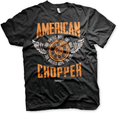 American Chopper Heren Tshirt -S- Two Wheels Zwart