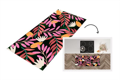 Keukenloper - Loper keuken - Tropisch - Bloemen - Patronen - 120x50 cm - Keukenloper vinyl