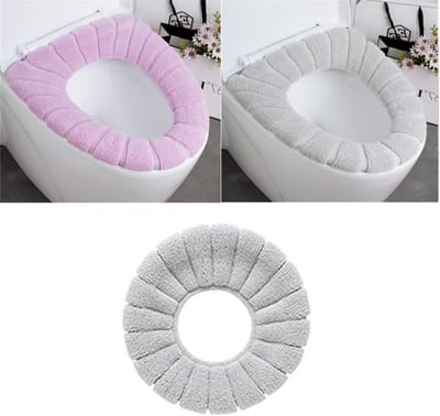 Toiletzitting Covers - Toilethoes Toiletbril - Hygiënisch Zitten - Wasbaar Herbruikbaar - Universele Maat - Beige Roze