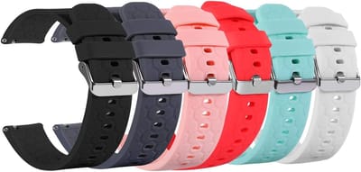 Vervangende Sportband voor Garmin en Amazfit Horloges, 20mm Quick Release Zachte Siliconen Straps voor Activiteiten en Fitness