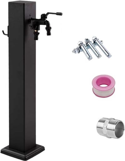 304 RVS Verticale Tuin Waterkolom met dubbel kraanontwerp en slanghouder - 60 cm