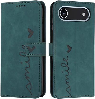 Coverup Hoesje - Geschikt voor iPhone Air Hoesje - Coverup Smile Book Case - Groen