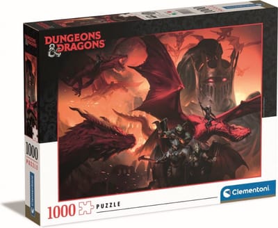 Clementoni - Puzzel - Dungeons and Dragons - Dragon riders - 1000 stukjes