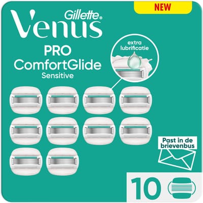 Gillette Venus Pro ComfortGlide Sensitive Scheermesjes Voor Vrouwen - 10 stuks - van de makers van Breeze