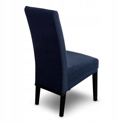 Waterdichte stoelhoes 35x55x30 cm - Elegant Marineblauw Geblokt
