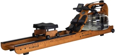 Fluid Rower Viking Pro XL Roeitrainer - Opklapbaar - Roeimachine met 10 weerstanden - Roeiapparaat voor thuis - Bluetooth - Verstelbaar - Water weerstand - Inclusief hartslagfunctie