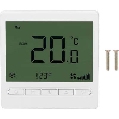 Thermostat intelligent pour ventilo-convecteur, écran LCD ABS, anti-interférence, pour la maison, 220 V black