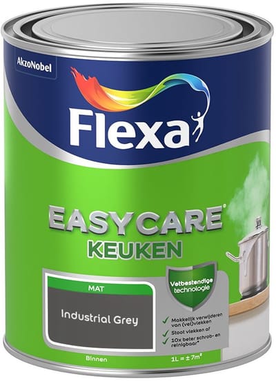 Flexa - Easycare Keuken - Industrial Grey - Mengverf - 1 L