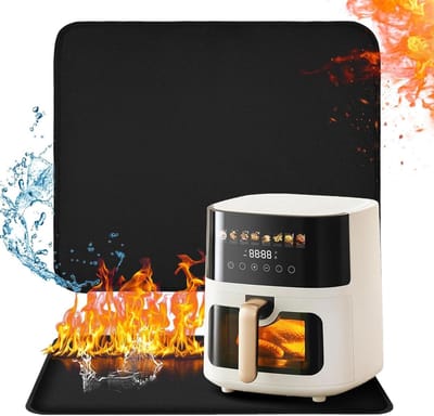 Hittebestendige Mat voor Airfryer en Keuken - 38 x 46 cm, Vuurvast Siliconen, Keukenbescherming en Ondergrond voor Koffiezetter