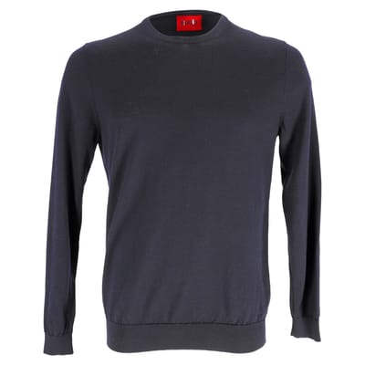 Hugo Boss trui in marineblauwe, zuivere scheerwol