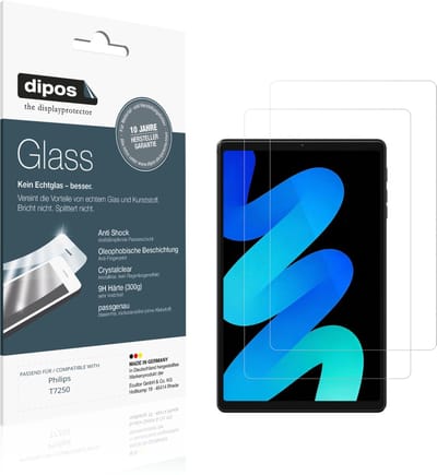 dipos – 2x Pantserfolie geschikt voor Philips T7250 | 9H Screenprotector