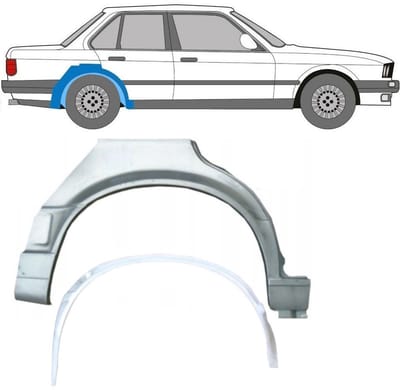 Reparatiepaneel achterspatbord voor BMW 3 E30 1987-1994 / Rechts / Set