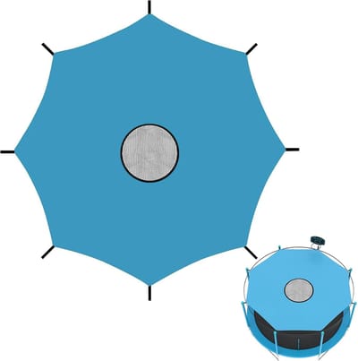 Zonnescherm voor trampoline, 305 cm, trampoline, zonnebescherming voor 8 stangen, trampoline, overkapping, trampoline, zonwering, tent, trampoline, UV-bestendige afdekking