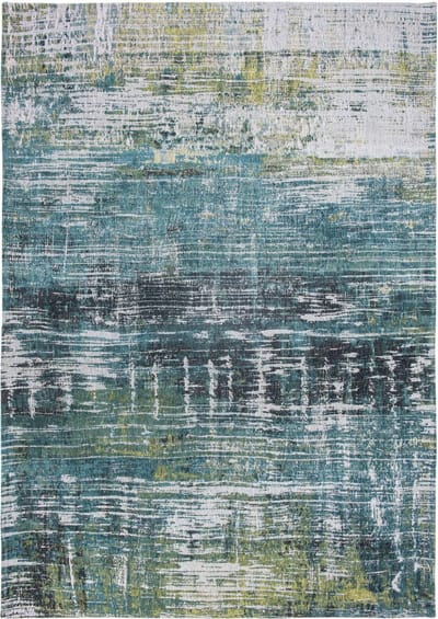 Wasbaar Binnen & Buiten Vloerkleed - 140 x 140 cm - Louis De Poortere Streaks Glen Cove - Laagpolig Tapijt - Gerecycled PET - Made in Belgium - Circulair