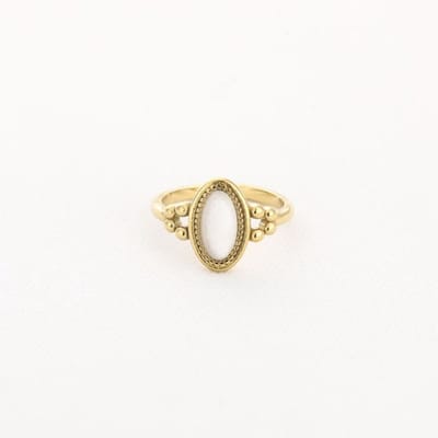 Bijoutheek Ring (Sieraad) Tribal Dots White