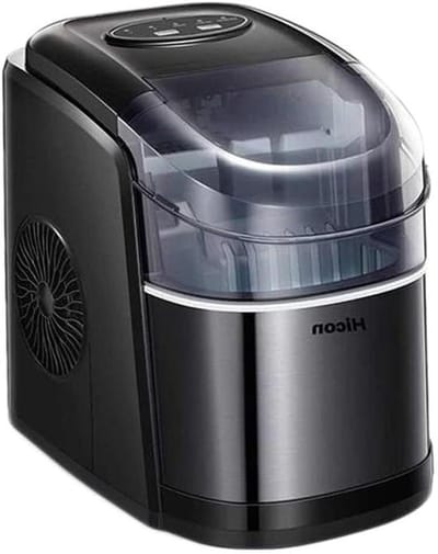 Mini IJsmaker - IJsblokjes Machine - Snelle IJsproductie - Geen Leidingwater Nodig - 15 kg per 24 uur - Zwart