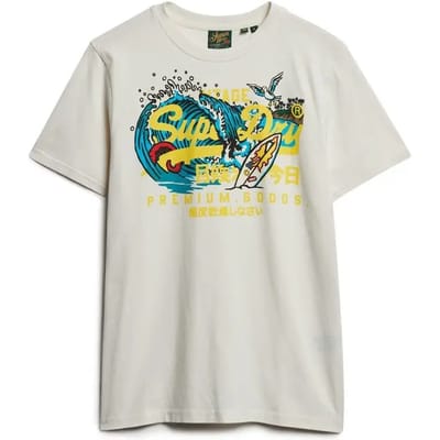 Superdry LA VL GRAPHIC T SHIRT Heren - Wit - Maat XL