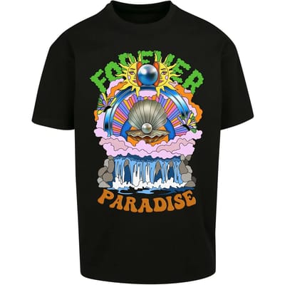 Mister Tee - Paradise Oversize Heren T-shirt - XS - Zwart