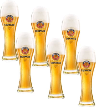 Erdinger - Bierglas - 6x 500ml