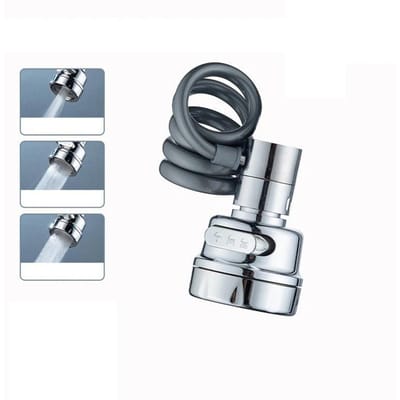 Rallonge de Robinet de Cuisine avec Tuyau Extensible Pulvérisateur d'Évier de Salle de Bain 3 Modes Rallonge de Robinet Aérateur gray