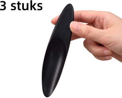 3 stuks-delige theelepelset - Houten - Geschikt voor thee, kruiden en koffie - Mini draagbare multifunctionele lepel - 13,5*3 cm - Zwart
