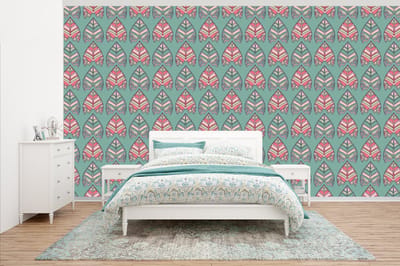 Behang - Fotobehang Patronen - Tribal - Retro - Breedte 500 cm x hoogte 280 cm