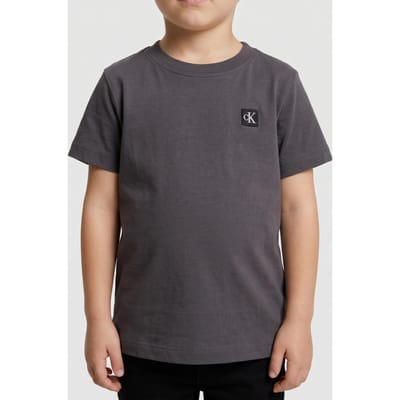 Calvin Klein Unisex Mono Mini Badge Tee Coal Taglia: 4 | T-shirt Outlet | kids