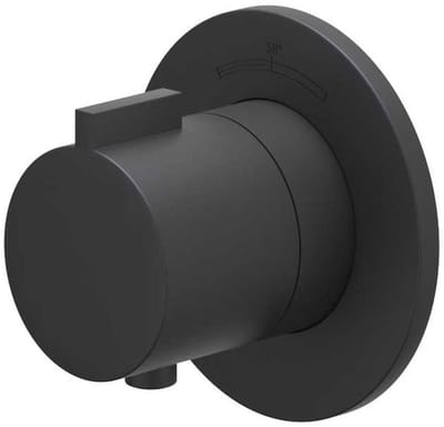 IVY Pact Afbouwdeel inbouwthermostaat symmetry met rond rozet Mat zwart PED