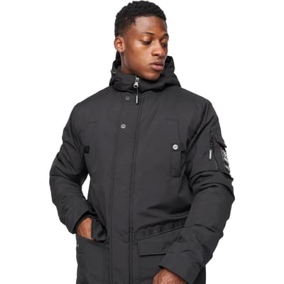 Crosshatch Heren Legender Parka (Zwart)